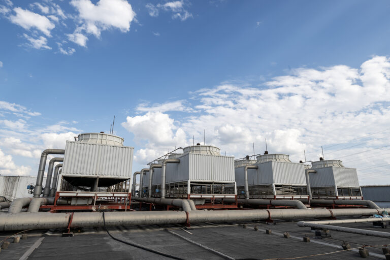 Large central air conditioning cooling tower